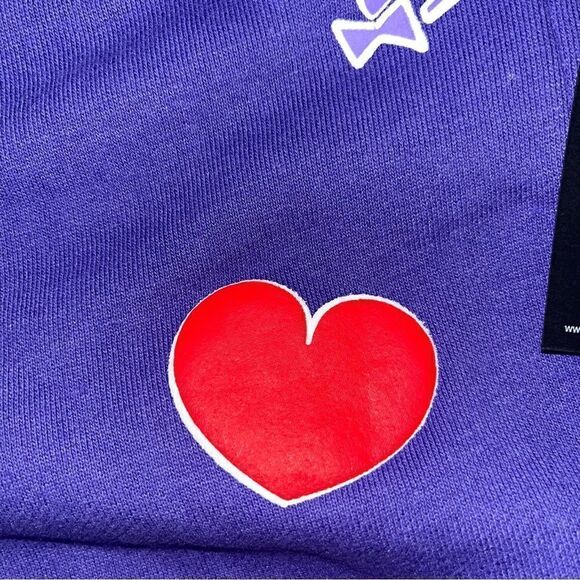 NWT Happy Camper Playboy X PacSun Purple Graphic Sweatshorts Shorts Size Small - Picture 5 of 12